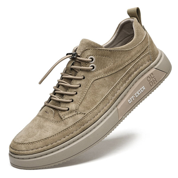 (PAGUE 1 LEVE 2) Sapatênis Masculino Em Couro Premium Off-Ekien + BRINDE