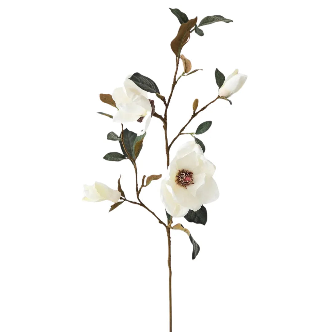 Flor-artificial-ramo-de-magnolia-creme