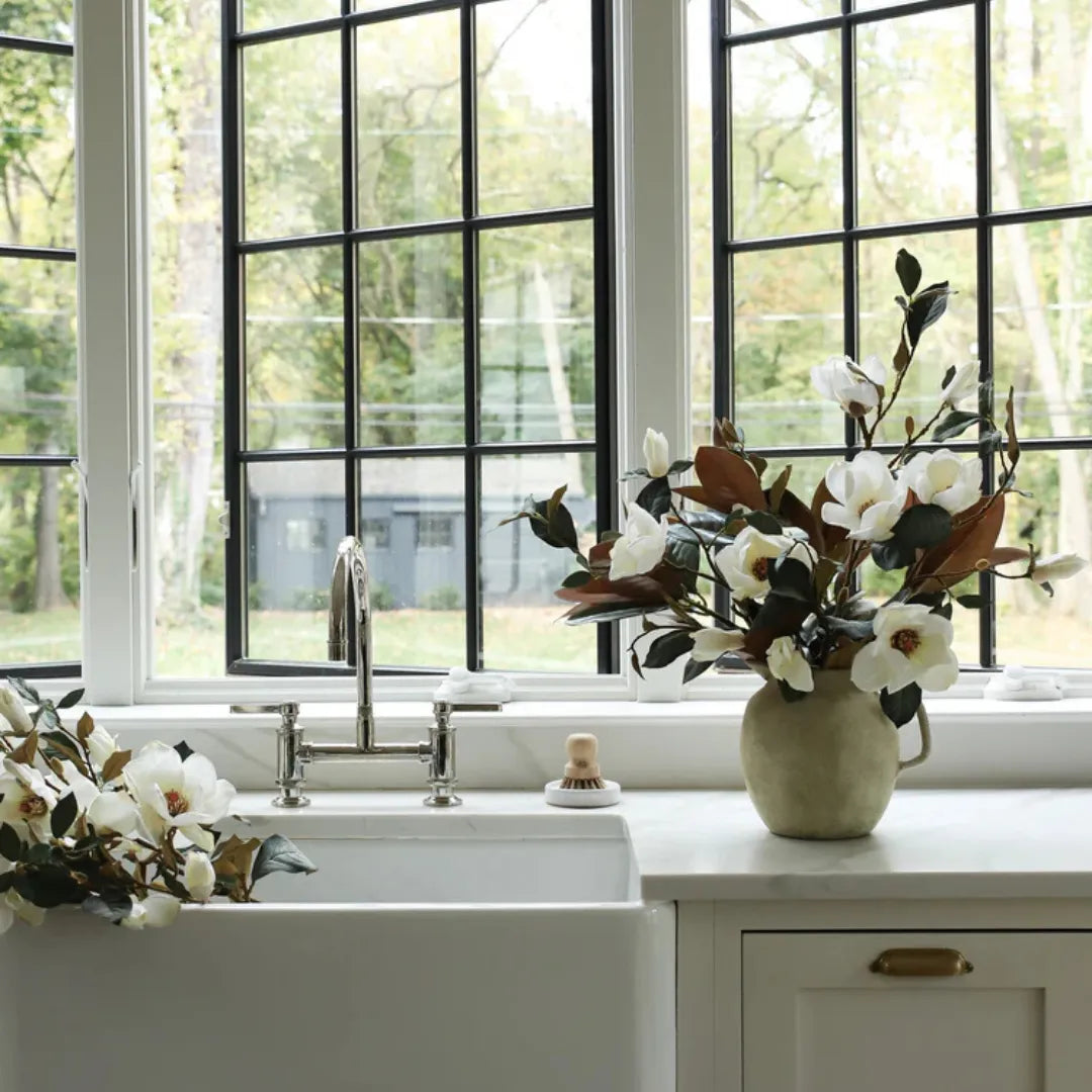 Flor-artificial-ramo-de-magnolia-creme