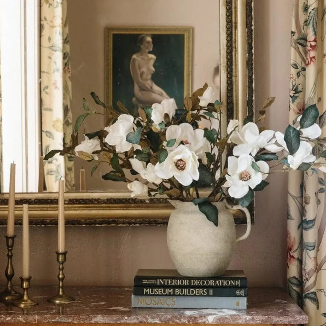 Flor-artificial-ramo-de-magnolia-creme