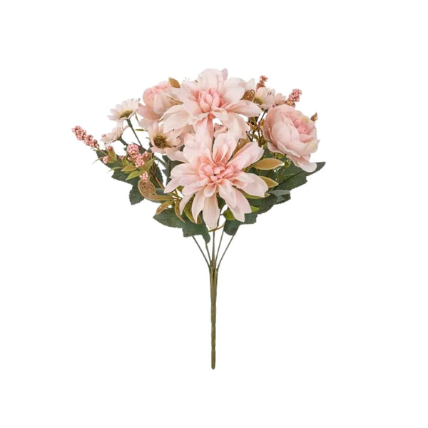 Buquê de Flores Artificiais Dália e Margarida para Decoração - sem vaso