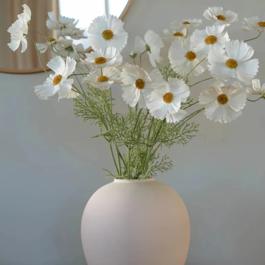 flor-artificial-cosmos-margarida-silvestre-branca
